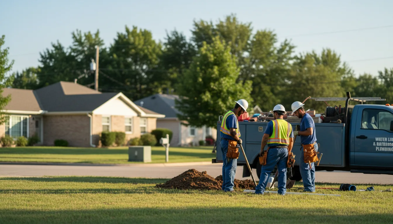 Residential water line and bathroom plumbing service in Hartline, WA